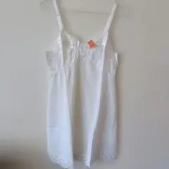 レナウン スリップ ホワイト 花柄刺繍 バスト８３丈８０のサムネイル