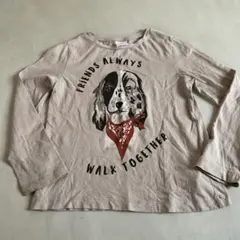 ZARA 犬イラスト 長袖カットソー 8 (128cm)