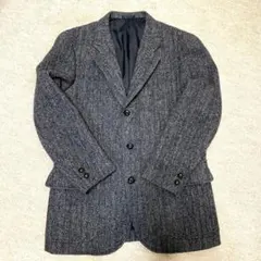 グレー ヘリンボーン テーラードジャケット