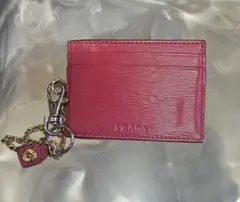 正規品　PRADA エピレザー パスケース ピンク