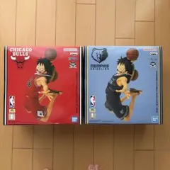 ワンピース × NBA ルフィ フィギュア 2種セット ベースショップ - メルカリ