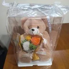 クマのぬいぐるみ＆シャボンフラワー