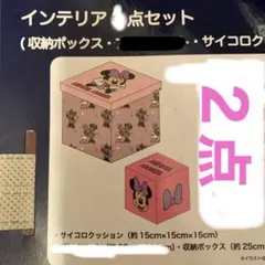 ミニー収納ボックスサイコロクッション２点