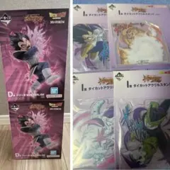 一番くじ　ドラゴンボール　スペクタクルバトル　D賞　ベジータ 2点 ＋ I賞4点のサムネイル