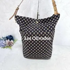 Les Olivades ボニス柄　レザー　2way ショルダーバック 総柄のサムネイル