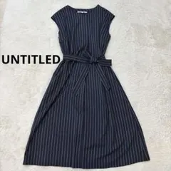 UNTITLED アンタイトル 美シルエット ジオメ柄 ミモレワンピース