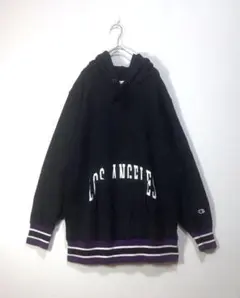 チャンピオン リバースウィーブ パーカー M 黒 単色タグ 青タグ リブライン