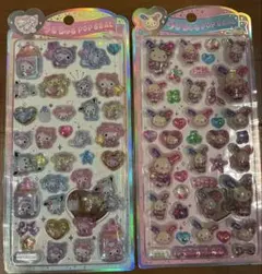 うるちゅるPOPシール　白猫ベビー、ウサハナコギャル　２枚セットのサムネイル