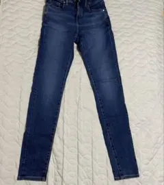 ユニクロ　ヒートテック　スキニーデニム ダークブルー