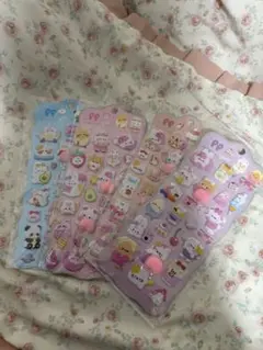可愛いキャラクターシールセット 4枚
