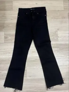 3/25までのお値段！ ZARA ブラック ブーツカットデニム