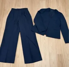 Lサイズ　しまむら　CLOSSHI BIZネイビー パンツスーツ上下セット