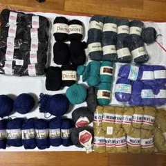 Patra パトラ　毛糸約60玉　まとめ売り　濃い色たち