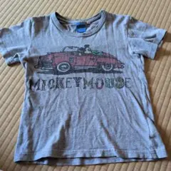 Disney ミッキーマウス Tシャツ 120cm グレー　中古品
