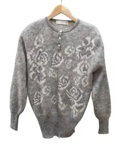 90s St Michael モヘア　ブラック　ショートカーディガン　UK製 楽天市場】80s イギリス製 モヘア 混 St Michael 総柄 ニット