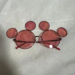 ミッキー型ピンクサングラス