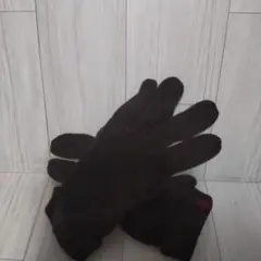 スマホ対応 ラルフローレン ダークブラウン ニット手袋