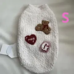 ジェラートピケ:【CAT＆DOG】ベビモコベアサガラ刺繍入りプルオーバー