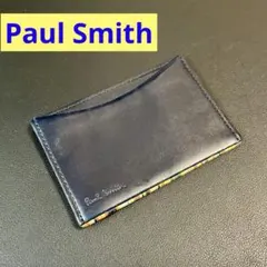 【ヴィンテージ】Paul Smith パスケース 定期入れ レザー ネイビー