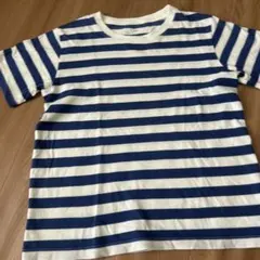 無印　ボーダーTシャツ サイズ140 ネイビー