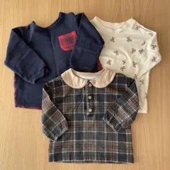 長袖トップスセット 90cm 綿100%ロンT