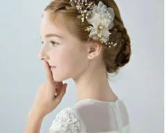 新品　ヘアアクセサリー フラワー＆パール　髪飾り 結婚式 発表会 フォーマル
