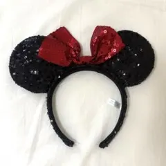 ディズニー カチューシャ ミニーマウス スパンコール