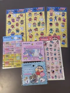 クレヨンしんちゃん シールがいっぱい　タイルシール　おはじきシール　セリア