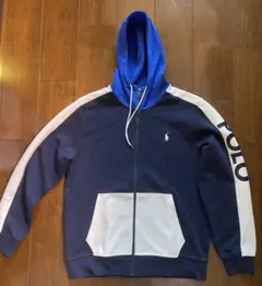 美品 POLO ラルフローレン ジャージ スウェット パーカー ネイビー 紺 L