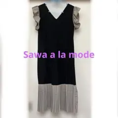 プリーツ ワンピース 黒