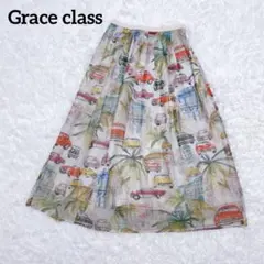 Grace class グレースクラス リップストップフレアースカート　Sのサムネイル