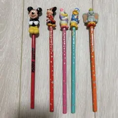 ディズニー Disney 鉛筆 えんぴつ レトロ ミッキー ミニー ドナルド