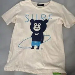 BEAMS T サーフィン クマ Tシャツ　クリーム色のサムネイル