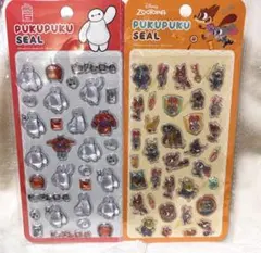 プクプクシール ベイマックス ズートピア 2点セット