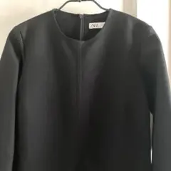 ZARA ザラ 黒 長袖ミニワンピース