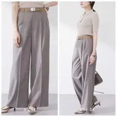 【定番人気】センタープレスワイドパンツのサムネイル