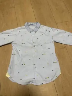 familiar 水色 刺繍入り 長袖シャツ