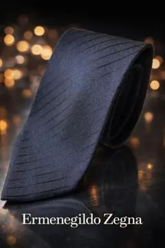 【新品】エルメネジルド ゼニア シルク ネクタイ ストライプ柄