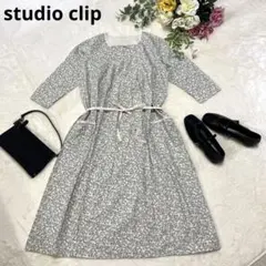 ⭐️美品⭐️studio clip ＊綿麻小花柄ワンピース