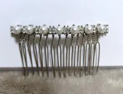 パールとクリスタルのヘアコーム