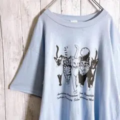 【あいみょん着用】90s JERZEES ネコ 両面プリント Tシャツ #268