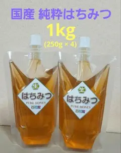 国産 純粋蜂蜜【生】 １ｋｇ　 (250g ４個セット)のサムネイル