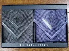 【新品未使用】BURBERRY チェック柄ハンカチ　2枚セット　箱入り