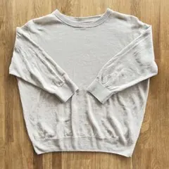 MUJI 七分袖 麻ニット ベージュ Sサイズ