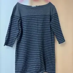 UNIQLO ボーダー チュニック 七分袖　レディース