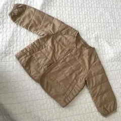 バースデー　ノーカラージャケット　ベビー 中綿ジャケット ベージュ 80cm