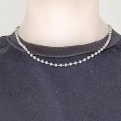 ボール チェーン ネックレス４mm シルバー サージカルステンレス 新品
