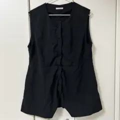 Honeys ハニーズ ベスト ジレ 黒 ブラック LLのサムネイル