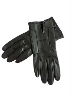 【HERMES】エルメス　ブラック　レザー手袋 スリット　美品　サイズ6 2/1