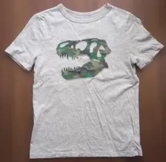 GAP KIDS 半袖Tシャツ 恐竜 130cm 迷彩 カモフラ柄 グレー